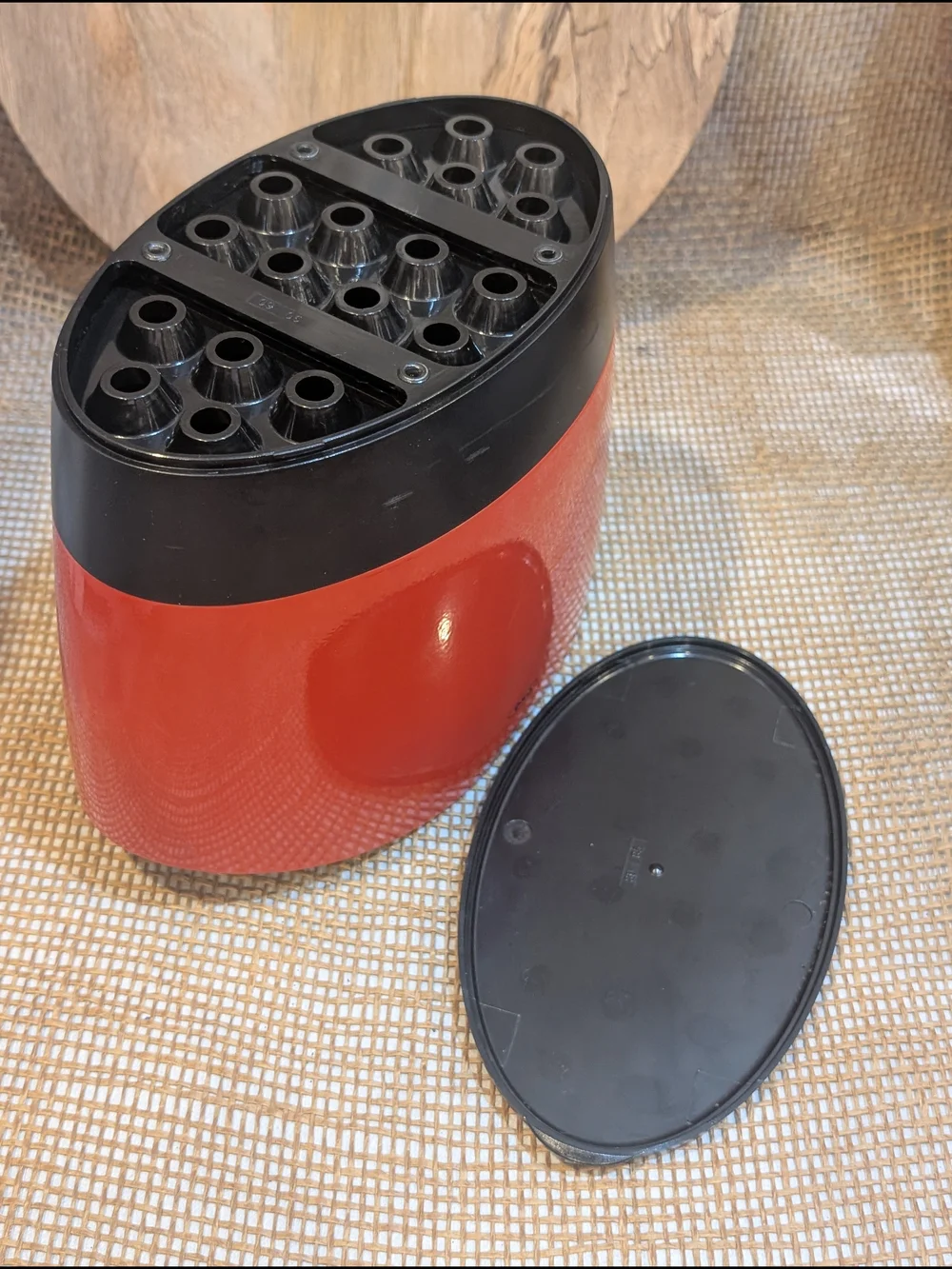 OXO Red Steel Oval Utensil Holder